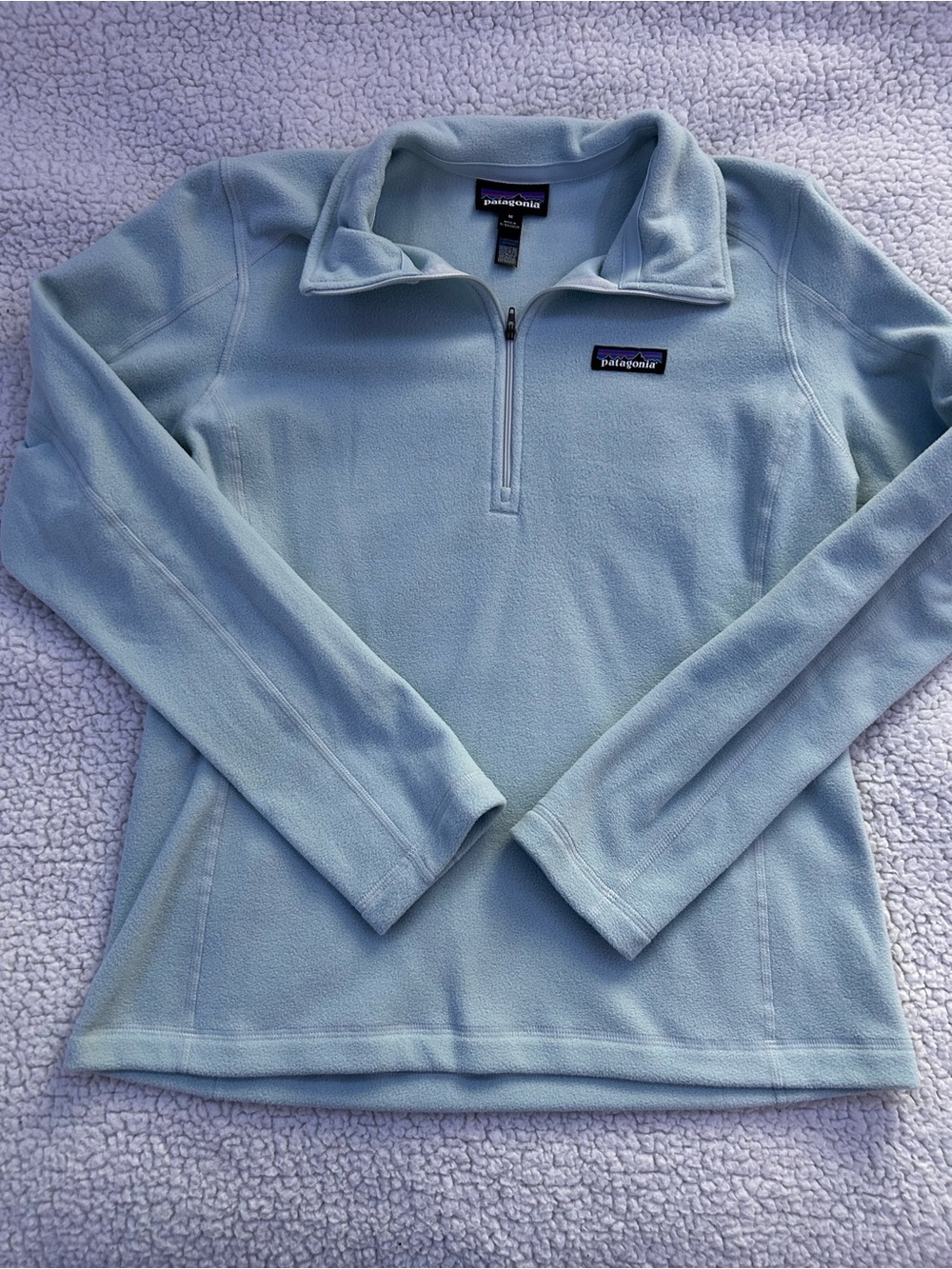 Patagonia Light Blue Full-Zip Fleece Jacket